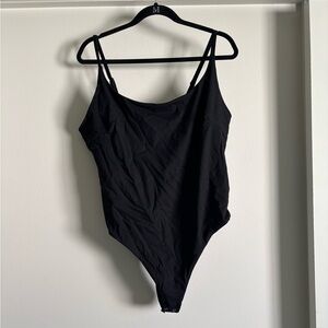 Forever 21 Black Spaghetti Strap Thong Bodysuit size 2X